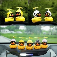 Patinho Jack Da Zueira With Led Decora Bike Motorcycle Car Rubber Duck Ornament Flashing Light