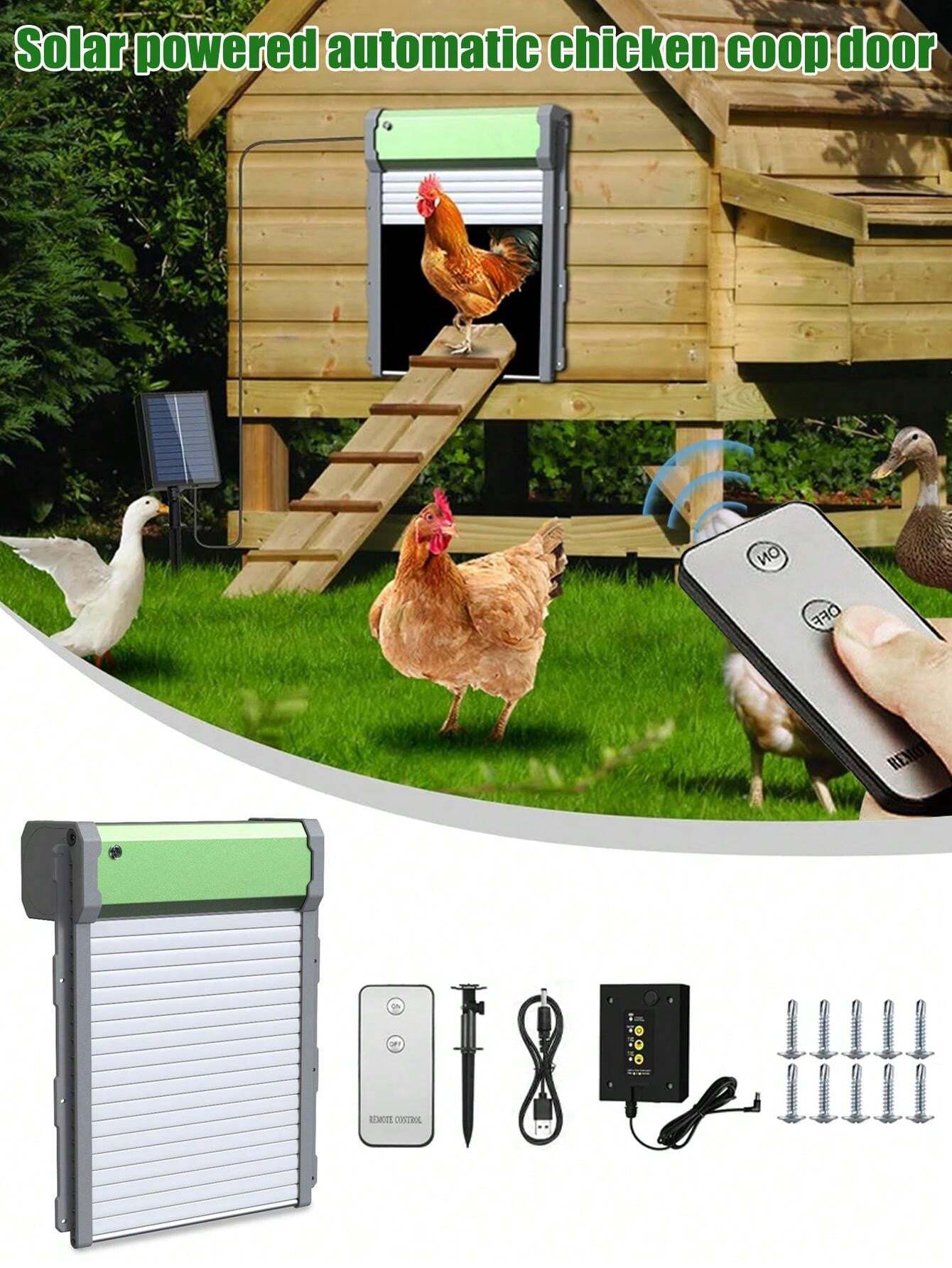 New Automatic Smart Remote Control Chicken Coop Door, IP67 Waterproof