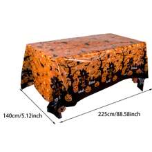 1pc Halloween Decoration Tablecloth Pumpkin Spider Web Bat Tablecloth Holiday Party Home Table Decoration Supplies,Christmas