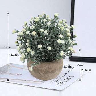Artificial Flowers Plastic Fake Eucalyptus Plant Wedding Bridal Bouquet Christmas Decor Vase For Home Windowsill Bonsai Festival