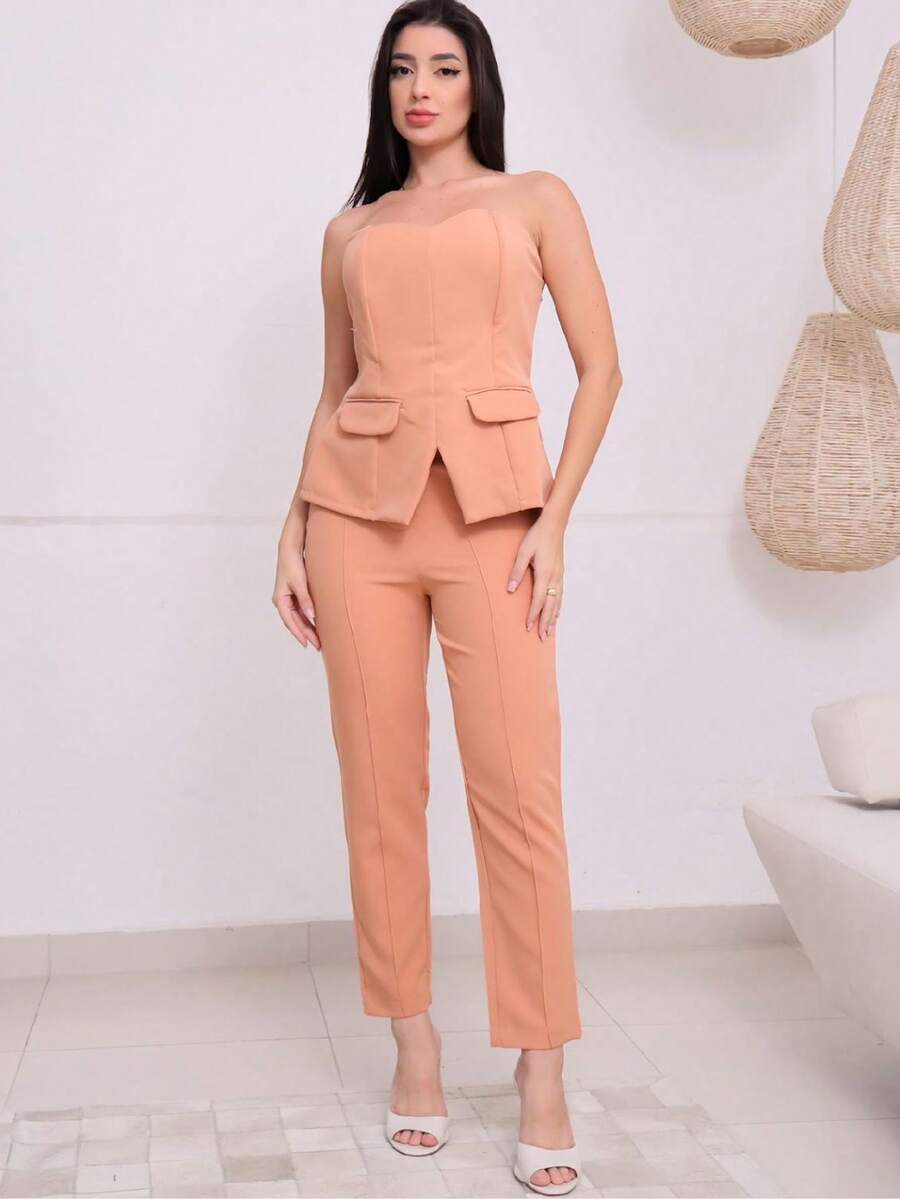 Top And Pants Set - trái cam - Xem 1