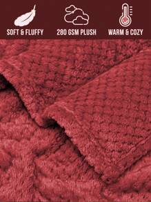 Cobija de viaje Ultrasuave De Color Sólido Simple, Cobijas Ligeras Y Cómodas Para Descansar Al Mediodía, Frazada termica Disponibles En Varios ColoresI(130*160cm) - Rojo - Ver 5