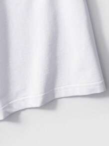 Men's Cartoon Print White T-Shirt - White - View 4