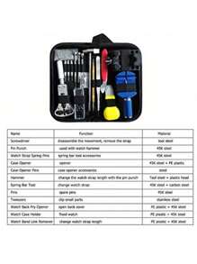 147Pcs Watch Repair Kit, Watch Link & Back Removal Tool, Professional Watch Battery Replacement Tool Kit, Watch Case Opener Spring Bar Tools, Watch Band Link Pin Tool Set With Carrying Case,Tools For Men - As Shown - View 2