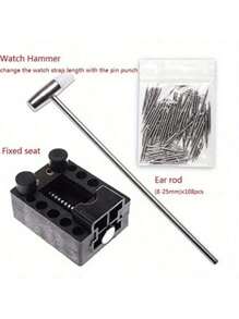 147Pcs Watch Repair Kit, Watch Link & Back Removal Tool, Professional Watch Battery Replacement Tool Kit, Watch Case Opener Spring Bar Tools, Watch Band Link Pin Tool Set With Carrying Case,Tools For Men - As Shown - View 5