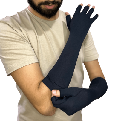 Luva Longa Com Proteção Solar Máxima UV50+ Dermatologico