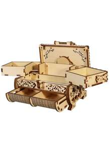 Bộ dụng cụ mô hình câu đố bằng gỗ 3D Hộp ngọc cổ DIY Trang trí nhà mô hình Sinh nhật hoặc Quà tặng Giáng sinh - màu đen - Xem 6