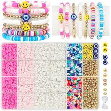 2680pcs Clay Bead Set For DIY Bracelet Making Kit,Color Polymer Clay Bead Flat Beads With Findings For DIY Friendship Bracelet Jewelry Making Set - Multicolor - View 9