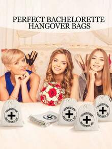 5 件/10 件/25 件宿醉礼品袋、单身派对装饰、单身派对礼物、单身派对抽绳袋、派对婚礼礼品袋、情人节、圣诞节礼物、各种款式、复活节礼物、派对装饰 - 彩色 - 查看 5