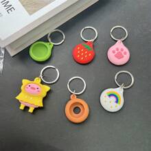 Airtag Protective Case, Apple Airtags Silicone Shockproof Cover, Cute Cartoon Design For Air Tag Key Chain, Pet Dog Collar, Cat Paw, Shiba Inu Accessories