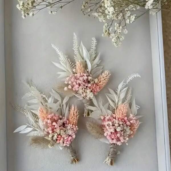 1/2/6/10pcs Mini Dried Flowers, Bridesmaids Bouquet, Men's Wedding Wrist/Boutonniere, DIY Crafts, Home Decor, Wedding Vase, Thanksgiving, Fall Decoration Gifts Birthday Graduation