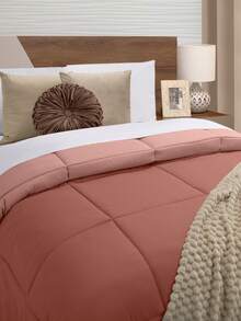 Home Elephant Single Duvet Quilt Two Views Soft Quilted - Orange - View 4