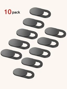 10pcs Black Camera Cover Slides For Laptop, Phone And Computer - Black - View 6