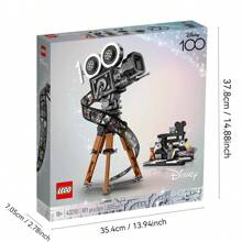 LEGO Tributo a Walt Juego de construcción de la cámara 43230, celebra los 100 años de con una pieza coleccionable perfecta para jugar y exhibir, hace un regalo divertido para constructores y fanáticos adultos, regalo de Navidad