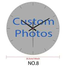 1 pieza Reloj de pared personalizado, personaliza tu foto en el reloj, regalo para tu familia, amigos, mascotas, amantes. Ornamental, exquisito, elegante, de alta calidad, moderno, colorido, diseño sencillo. Regalos personalizados únicos e ideales para él, ella, novio, novia, papá, mamá, familia, amigos para aniversarios, San Valentín, Día de la Madre, Día del Niño, cumpleaños, Día del Padre, graduación, bodas, inauguración de la casa, para el hogar, oficina, sala de estar, dormitorio, comedor, sala de té