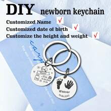 Customized Newborn Baby Keychain, Personalized Accessory To Celebrate New Baby's Birth, Popular Gift For New Parents, Surprise Keychain - Multicolor - View 1