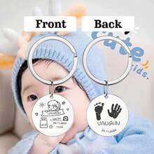 Customized Newborn Baby Keychain, Personalized Accessory To Celebrate New Baby's Birth, Popular Gift For New Parents, Surprise Keychain - Multicolor - View 3