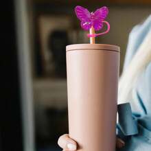 Phích cắm ống hút hình bướm 1 mảnh, thích hợp cho đường kính ống hút 10cm, phích cắm ống hút cốc xe hơi 40oz, nắp ống hút, tấm che bụi, có thể tái sử dụng, chất liệu acrylic - Nhiều màu - Xem 5