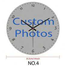 1 pieza Reloj de pared personalizado, personaliza tu foto en el reloj, regalo para tu familia, amigos, mascotas, amantes. Ornamental, exquisito, elegante, de alta calidad, moderno, colorido, diseño sencillo. Regalos personalizados únicos e ideales para él, ella, novio, novia, papá, mamá, familia, amigos para aniversarios, San Valentín, Día de la Madre, Día del Niño, cumpleaños, Día del Padre, graduación, bodas, inauguración de la casa, para el hogar, oficina, sala de estar, dormitorio, comedor, sala de té