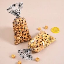 50 件全新创意万圣节透明蜘蛛糖果袋、零食饼干礼品包装袋适用于节日派对万圣节万圣节装饰万圣节装饰品万圣节家居万圣节派对万圣节袋子万圣节派对 - 無色 - 查看 4