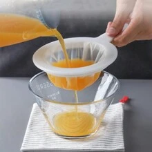 100/200/400 Mesh Reusable Nylon Ultra Fine Filter Mesh Strainer Spoon Sieve Soy Milk Juice Coffee Food Filter Kitchen Colander - Multicolor - View 1