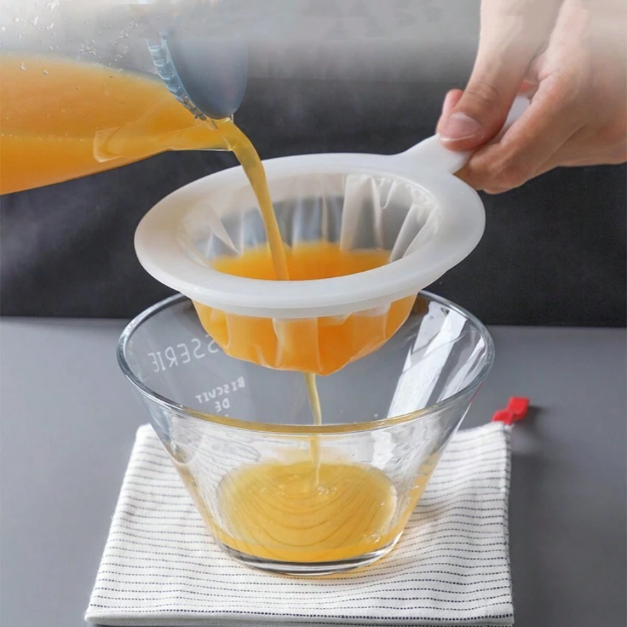 100/200/400 Mesh Reusable Nylon Ultra Fine Filter Mesh Strainer Spoon Sieve Soy Milk Juice Coffee Food Filter Kitchen Colander - Multicolor - View 1