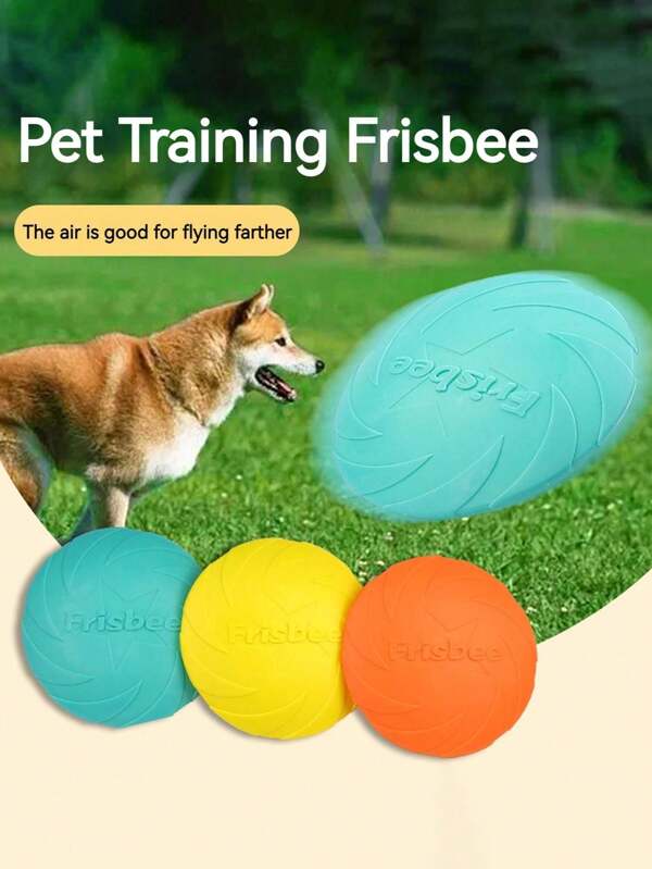 1 disco voador para animais de estimação, brinquedo para cães, disco flutuante durável e resistente à mastigação para cães de médio/grande porte, brinquedo interativo de treinamento de recuperação, suprimentos para animais de estimação