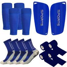7 Pcs/Set Thickened Soccer Socks, Soccer Shin Guard, Shin Guard Sleeves, Men's And Women's Adhesive Non-Slip Socks - Multicolor - View 15