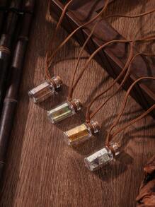 掠夺者地图项链 中土世界纳尼亚海盗地图 瓶中地图项链 适合日常佩戴 - 棕色 - 查看 6