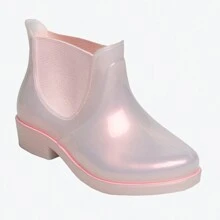 Children's Boots For Girls Fashion Injected Galoshes - 淺粉色 - 查看 1