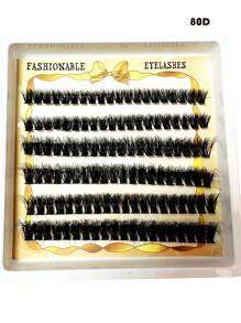 120 件 100D/80D/60D 3D 蓬松睫毛簇套装浓密簇状睫毛延长单根睫毛仿貂皮睫毛簇 D/DD 卷曲 8mm/10MM/12MM/14MM/16MM/18MM 睫毛延长戏剧性睫毛延长睫毛簇 - DD - 查看 6