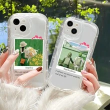 1 pieza Funda de teléfono de material TPU transparente y suave, con protección de cobertura completa, compatible con Apple iPhone 15/15Pro/15 Pro Max/Plus. Personalizable con fotos, imágenes, regalos de cumpleaños, regalos de aniversario, ideal para regalos personalizados para él/ella, familiares, amigos, novio/novia, la mejor opción para fundas de teléfono personalizadas.