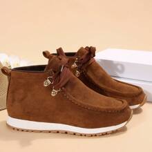 Giày thường ngày cổ điển dành cho nữ, Giày Kangaroo đế dày kiểu cổ điển kiểu Anh, Giày thể thao ngoài trời - Cà phê nâu - Xem 4