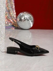 Dép xỏ ngón bằng da mềm mới thoải mái dành cho nữ, kiểu dáng thời trang và thanh lịch, đa năng và giảm béo - màu đen - Xem 5