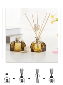 1PC 50ml Reed Diffuser Essential Oil, No Flame,For Bedroom Bathroom Home Decoration, Air Freshener With Random Alphabet Design(Including 5 Diffuser Vines And 1 Vine Ball),Aromatherapy,House Freshener,Diffuser,Gift,Home Decor Gifts Birthday Graduation - Various Fragrances - View 5