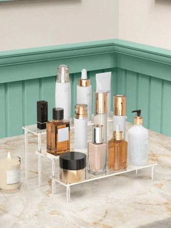 1 pieza Estante de exhibición multiusos transparente - 1-5 capas de almacenamiento transparente para perfumes, cosméticos, postres, modelos de autos de anime hechos a mano y cajas ciegas - Soporte de colonia de acrílico, soporte de magdalenas - Perfecto para figuras Amiibo y POP, vitrina de alimentos y postres, artículo de proveedor de cosméticos - Regalo ideal para Navidad y Halloween, bolsa de maquillaje, bolsa de aseo, organizador de escritorio, bolsa de cosméticos