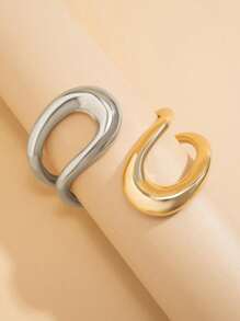 1 peça pulseira de punho de cobra de gota de água oca de metal estilo minimalista exagerado, pulseira elástica ajustável, joias personalizadas de moda vintage, adequada para deslocamento diário, festivais, festas, desfiles de moda, mulheres