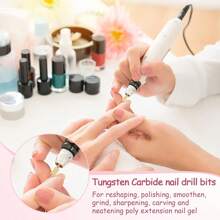 Bộ 3 mũi đánh bóng móng tay, mũi khoan móng tay, cọ vệ sinh đánh bóng móng tay, dung dịch tẩy sơn móng chân cho gel acrylic, dụng cụ đánh bóng móng tay, dụng cụ làm móng chân, dụng cụ làm móng tay nghệ thuật - Nhiều màu - Xem 5