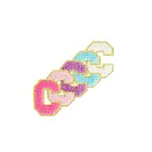 4/5/10/26pcs A-Z English Letter Chenille 2.28inch Iron On Sew On Patches Appliques For Clothes, Jackets, Hats, Books, Backpacks - Team Alphabet Self-Adhesive DIY Embroidered Fabric Stickers