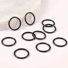 5PCS/10PCS Stainless Steels Septum Nose Ring Segment Tragus Hoop Rings Hypoallergenic Ear Gauges Ear Rings Piercing Strechers Body Piercing Jewelry - Round - View 17