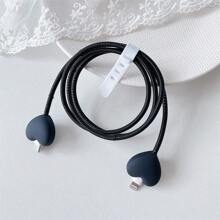 4 Pieces Set 1.4m Colorful Cable Protector Cartoon Cord Protector Charging Charger Cord Protective Phone Cable Winder Saver Cover Wire Winder Protector TYPE C Port Android Charger Protector