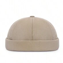 1 pieza Gorra melón sin ala de poliéster (fibra de poliéster) nueva, adecuada para todas las estaciones
