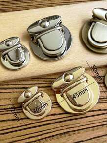 2 件银色小锁扣，用于 DIY 包袋装饰 - 銀色 - 查看 4