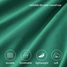 Fitted Sheet Deep - White Bottom Sheet With 40cm Extra Deep Sided Pocket - Dark Green - View 6