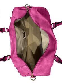 Bolsas de viaje MILANO de piel sintética, minimalistas, de lujo silencioso, elegantes, de negocios, de unicolor, de alta capacidad, grandes para trabajo, viaje, citas, bolsas de deporte, bolsas de Boston, estilo retro vintage, de alta calidad, de gran capacidad, 49cm*17cm*26cm