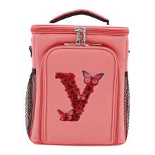 Caixa térmica para alimentos, lancheira térmica, bolsas térmicas, bolsa térmica à prova d'água, leve e portátil, organizador de escritório escolar, grande capacidade, bolsas de armazenamento Bento de duas camadas, moda, série Red Rose, lancheira feminina, bolsa para mulheres, material escolar, acessórios, bolsa para escola, acessórios escolares, material escolar