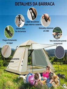 Instant Camping Tent For 3/4 People: Comfort, Practicality And Durability - 彩色 - 查看 2