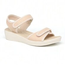 Orthopedic Women's Sandal With Massager Insole Elderly Spur Super Light And Comfortable Ultra-Comfortable - 米色 - 查看 2