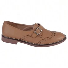Fratello zapato casual color camel para mujer/ Oxford color camel para mujer 0776 - Camel - Ver 2