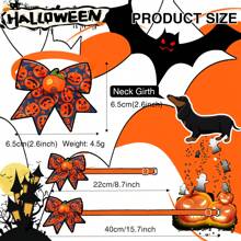 6/10 件万圣节宠物领结南瓜、帽子配饰、节日派对、狗猫通用颜色随机 - 彩色 - 查看 7
